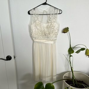 Catherine Deane bridal silk midi wedding dress